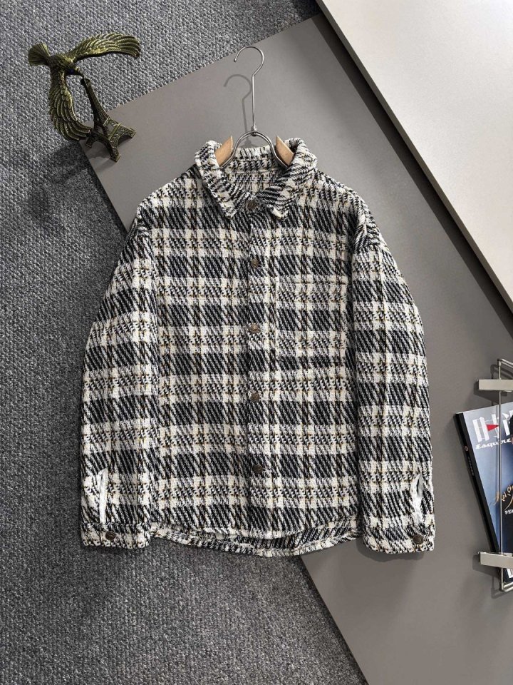 생로랑 자카드 데님 자켓