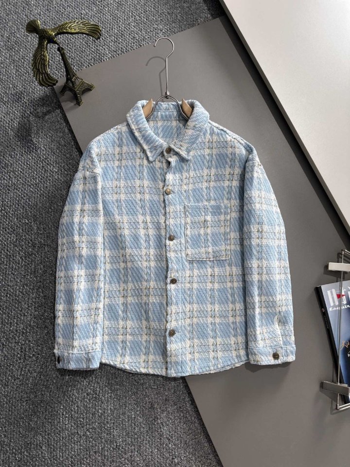 생로랑 자카드 데님 자켓