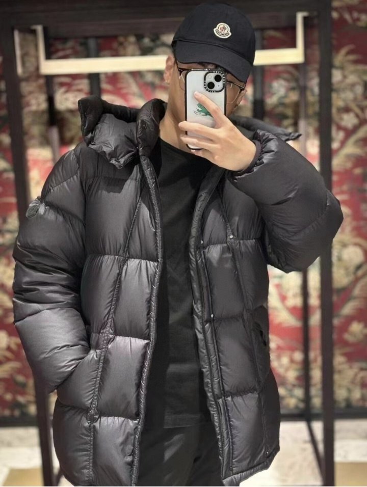 몽클레어 로프 매트블랙 남성 미드랭스 패딩