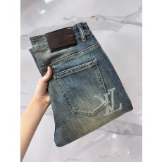 루이비통  남성 스트레이트 데님팬츠 청바지
