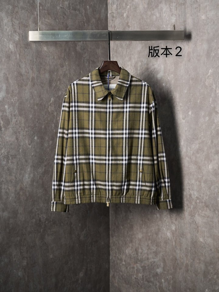 버버리 체크 캐시미어 카라 집업 자켓 (버전2)