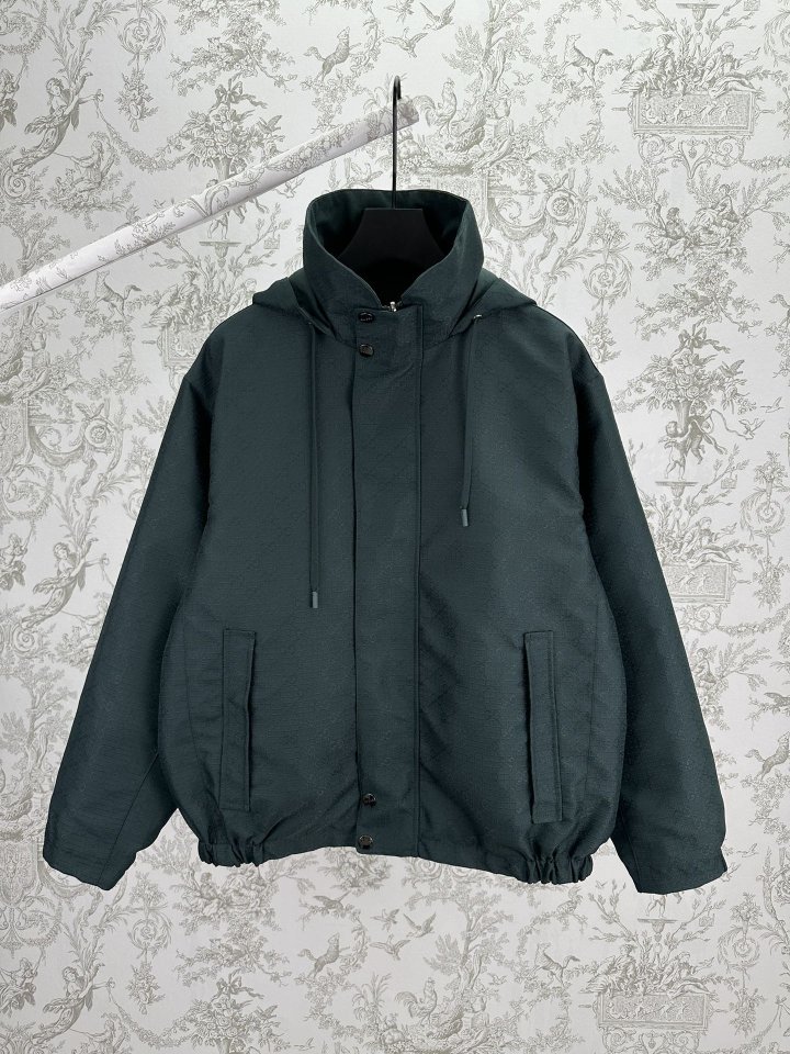 구찌 25SS 리버서블 체크 코튼 집업 자켓