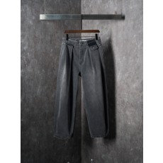 LOEWE / 로에베 워싱 그라데이션 가죽 패치 데님 팬츠