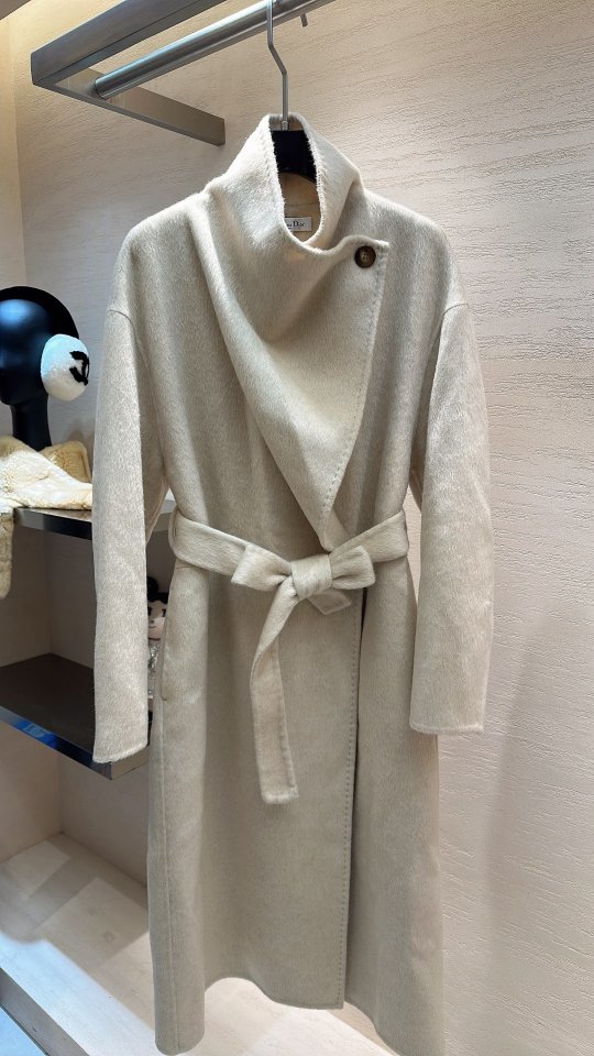 디올 카멜 헤어 울 롱 코트 118cm