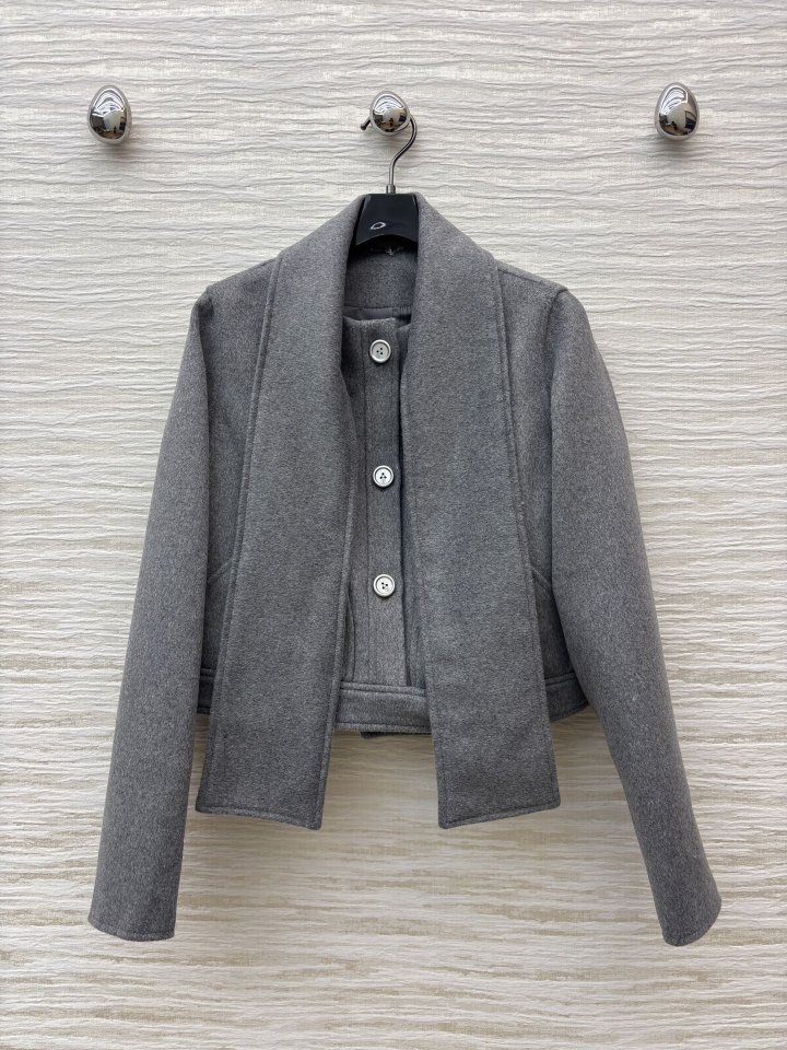 루이비통 여성 그레이 울자켓