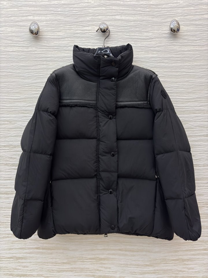 몽클레어 여성 배색 글로시 구스다운 패딩재킷