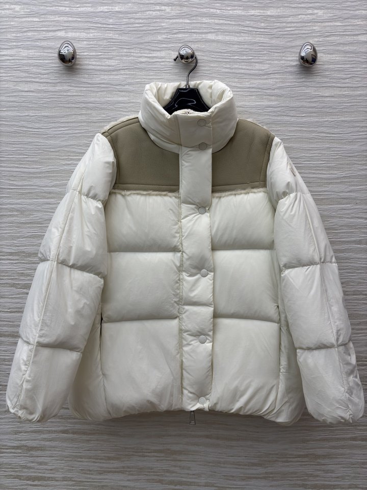 몽클레어 여성 배색 글로시 구스다운 패딩재킷