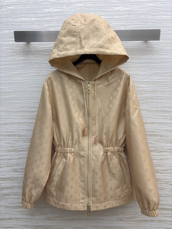 루이비통 로고 패턴 후드 집업 자켓