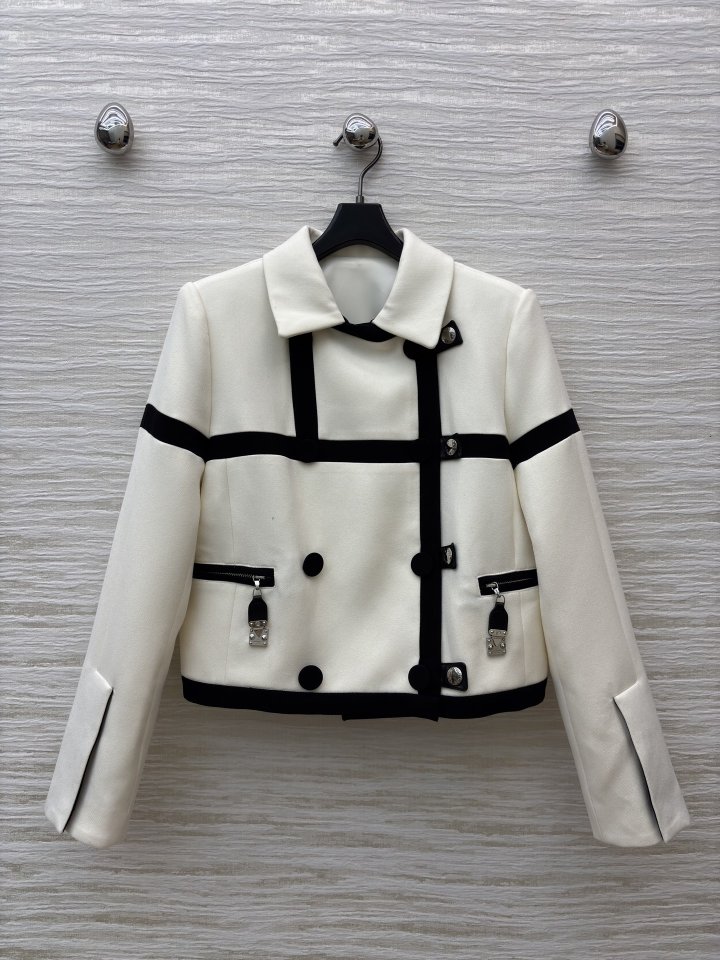 루이비통 블랙화이트 숏 자켓