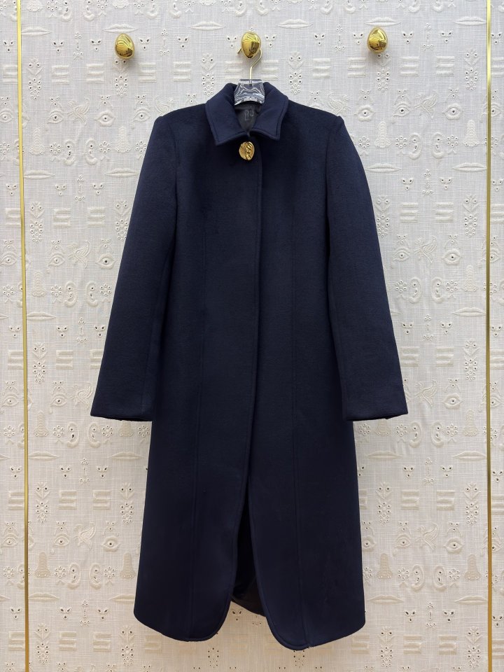 스키아파렐리 25FW 이형 버튼 울 롱 코트