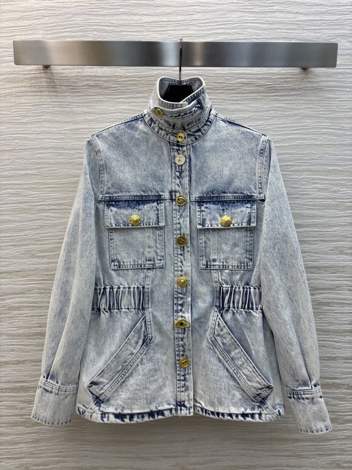 스키아파렐리 25 락플레이트 스노우 워시 데님 자켓