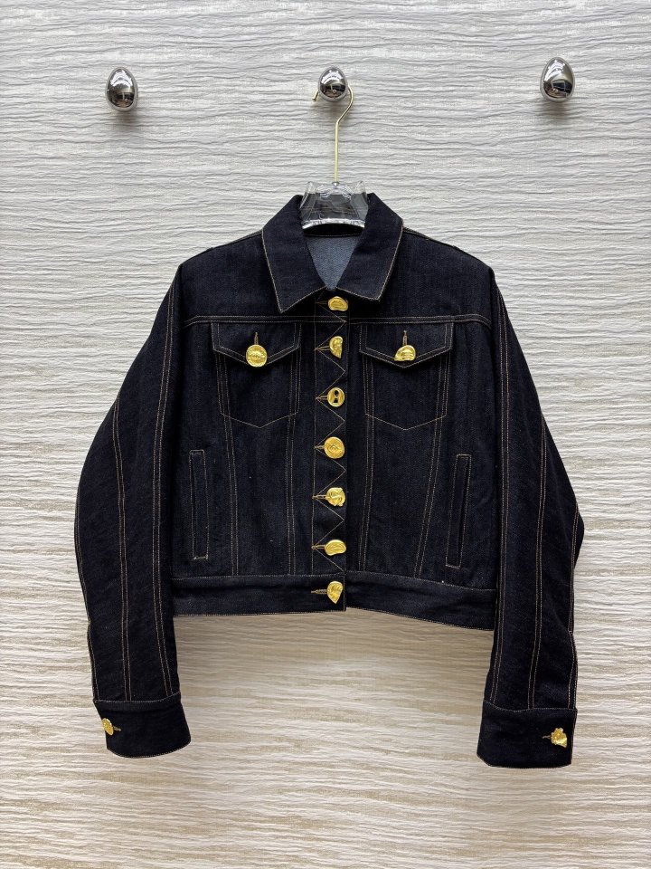 스키아파렐리 25 복수 버튼 데님 숏 자켓