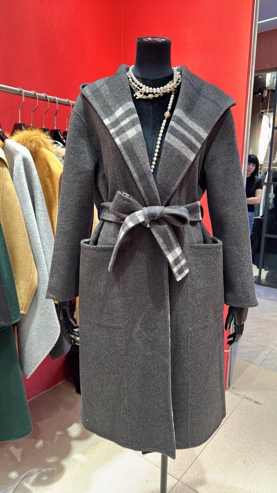 버버리 더블 캐시미어 코트