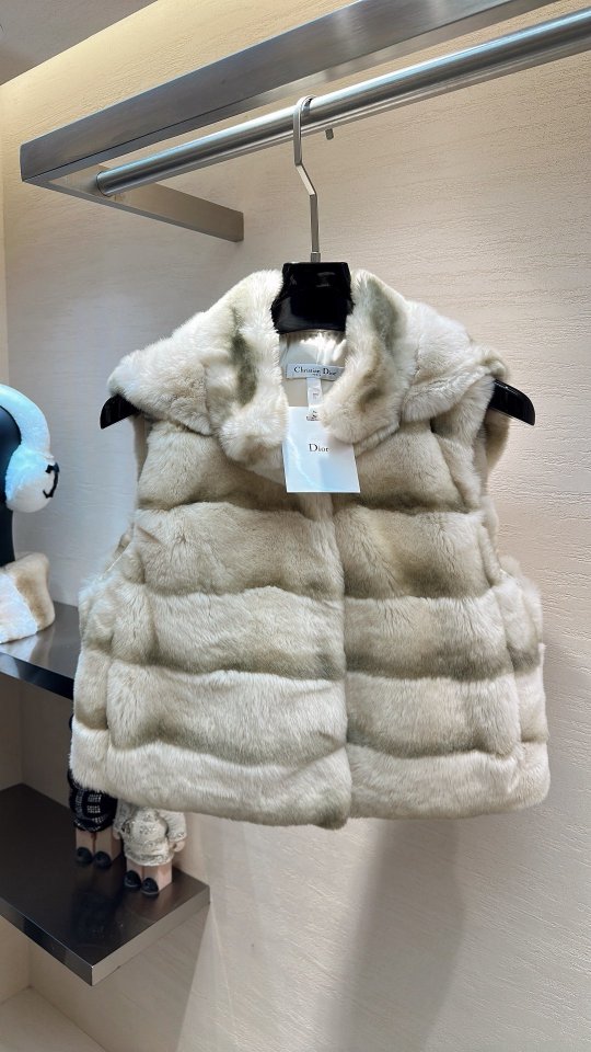 디올 렉스 퍼 후드 자켓