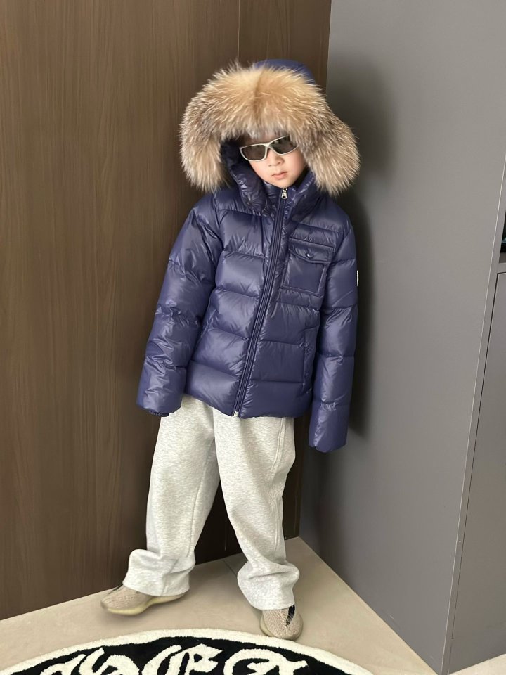 몽클레어 아동 퍼 후드 패딩 점퍼