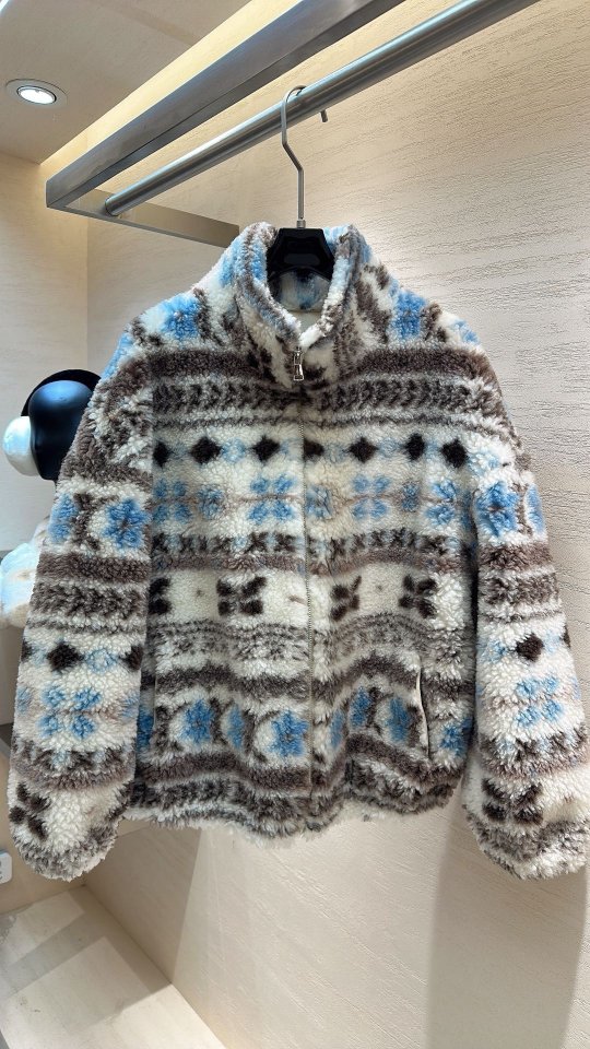 디올 양모 퍼 자켓