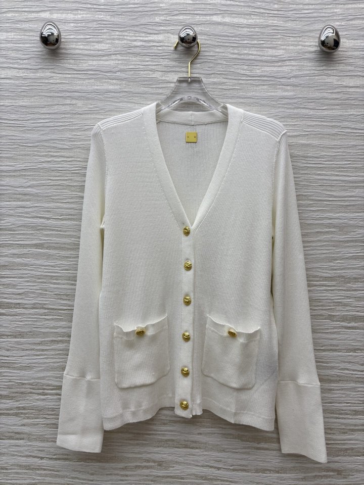 Sch 25 FW 이형 버튼 V넥 니트 가디건