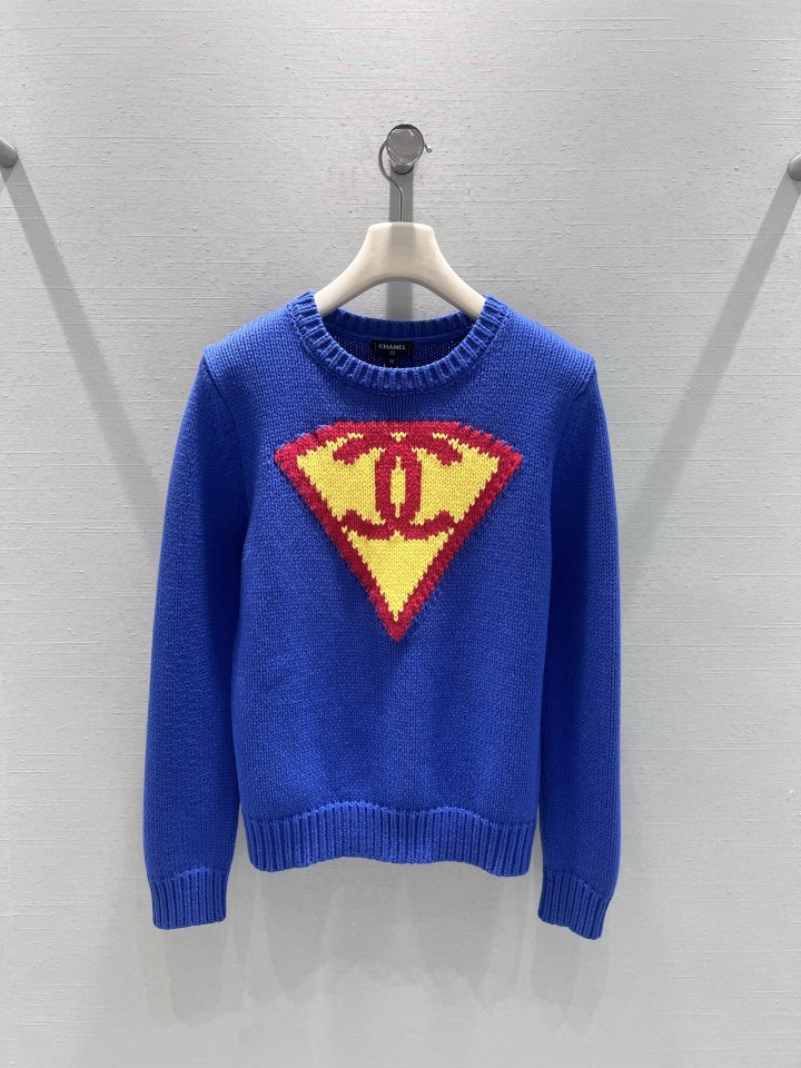 샤넬 슈퍼맨 자카드 니트