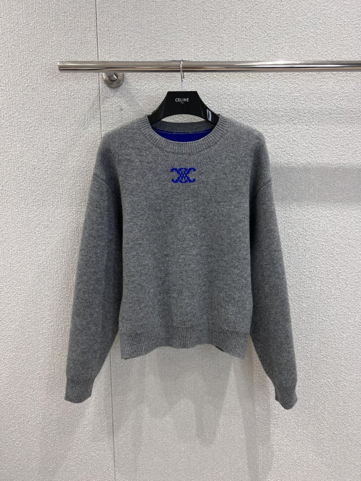 셀린느 25FW 트리옹프 자카드 울 니트