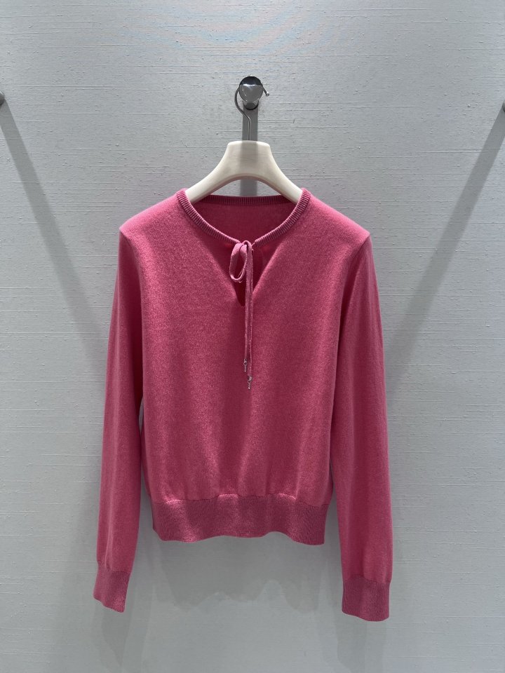 로즈핑크 스트랩 니트