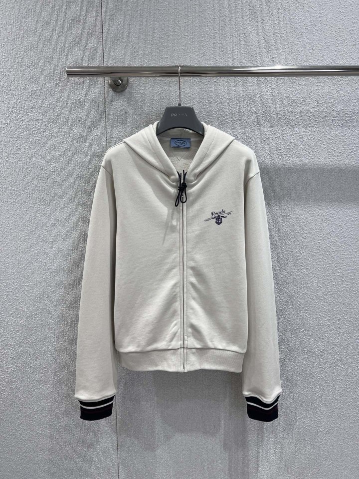 프라다 25FW 아카데미 로고 집업 후디