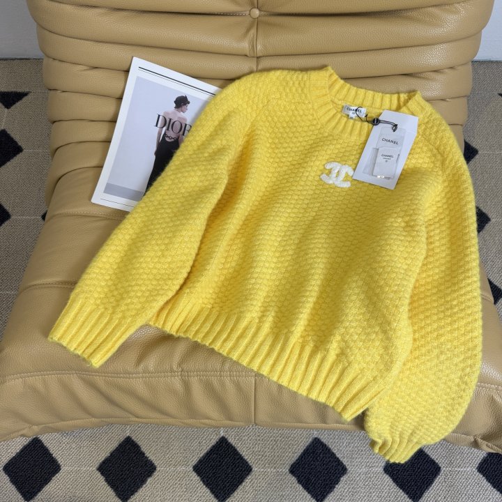 C 26 SS 옐로 니트 스웨터