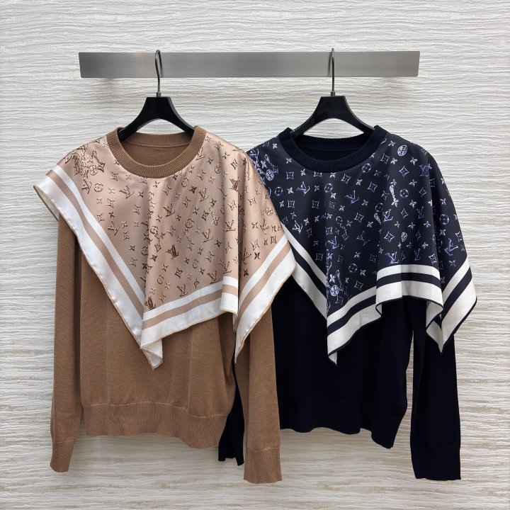 루이비통 실크 스카프 니트