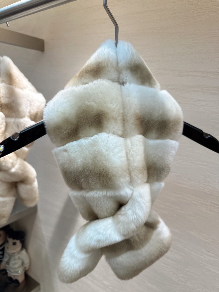 천연 렉스래빗 퍼 머플러