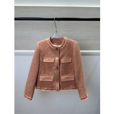 샤넬 트위드 노카라 자켓
