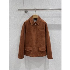 미우미우 스웨이드 집업 자켓