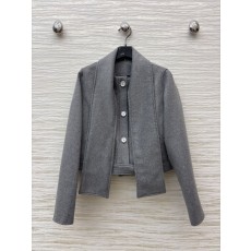 루이비통 여성 그레이 울자켓