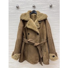 디올 25FW 피모 일체 롱 코트