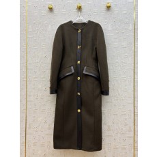 스키아파렐리 이형 버튼 울 코트