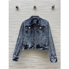 Sch 이형 버튼 데님 자켓