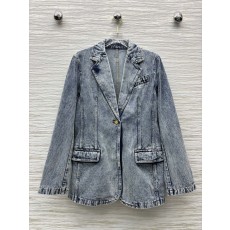 스키아파렐리 25 워시드 데님 슬림핏 재킷