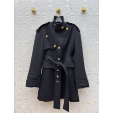 Sch 26 블랙 스탠드카라 트렌치 자켓