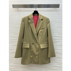 스키아파렐리 25 더블 브레스티드 금장 락 버튼 자켓