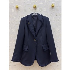 스키아파렐리 25 FW 이형 버튼 프레이드 블레이저