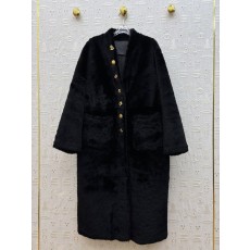 스키아파렐리 25 FW V넥 피모 일체형 롱 코트