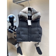 막스마라 그레이 구스다운 퍼 베스트