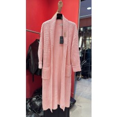 생로랑 레이스 니트 로브 가디건