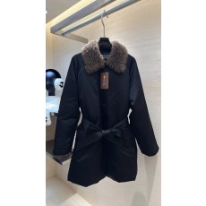 로로피아나 구스다운 캐시미어 퍼 롱 코트