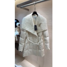 YSL 구스다운 퍼 카라 패딩 자켓