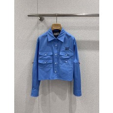 미우미우 클라인블루 코튼 셔츠