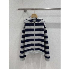 미우미우 스트라이프 집업 후디