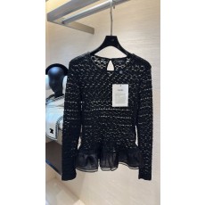 샤넬 오간자 펀칭 상의