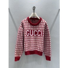 구찌 26SS GG 레드 체크 니트