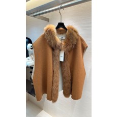 펜디 캐시미어 퍼 숄