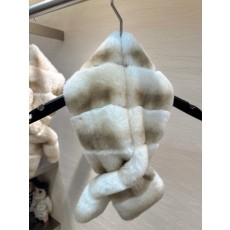 천연 렉스래빗 퍼 머플러