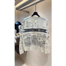 디올 아트 자수 울 니트